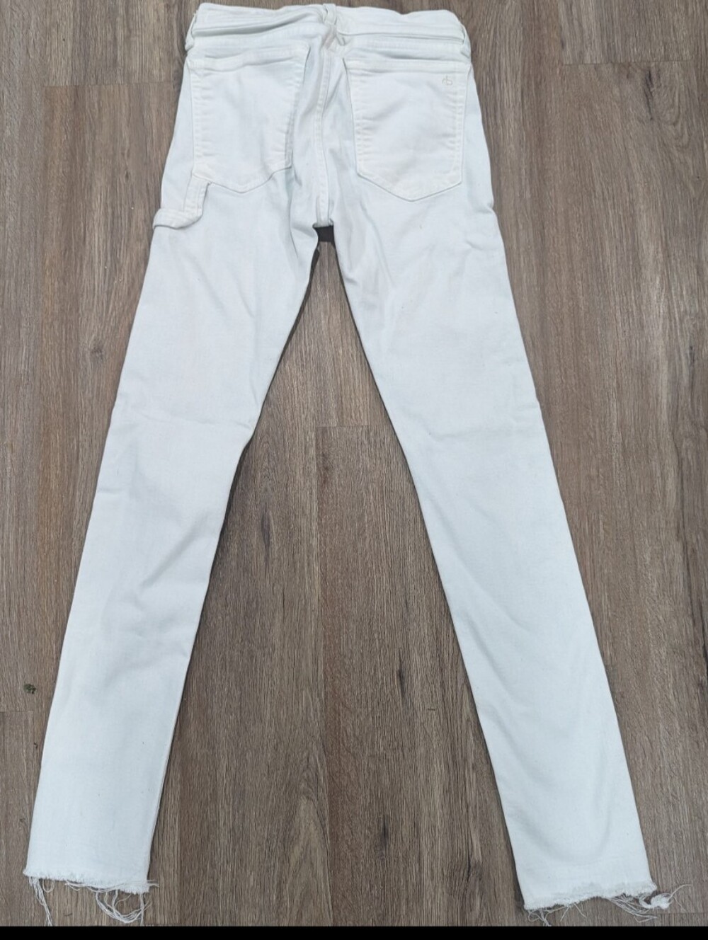 Rag & Bone White Skinny Stretch Jeans Excellent Condition Size 24